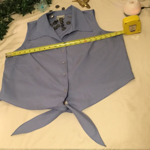 Fashion Bug Tie Front Sleeveless Top - Picture 6 of 8